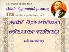 "Абай әлеміндегі әйелдер бейнесі"