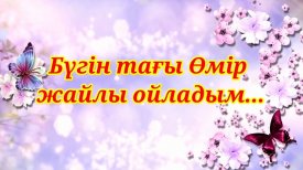 Бүгін тағы Өмір жайлы ойладым...